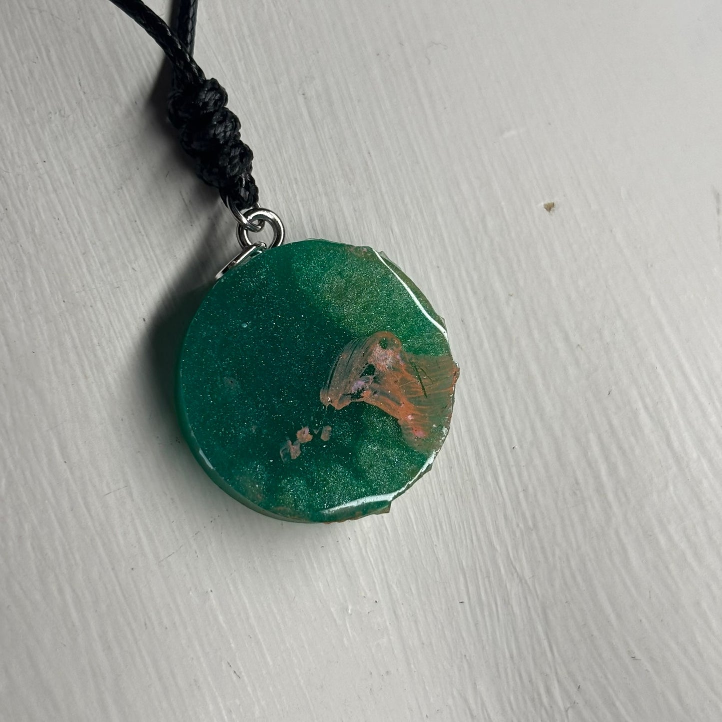 Splendid Green Pawn - Handmade Resin Chess Necklace
