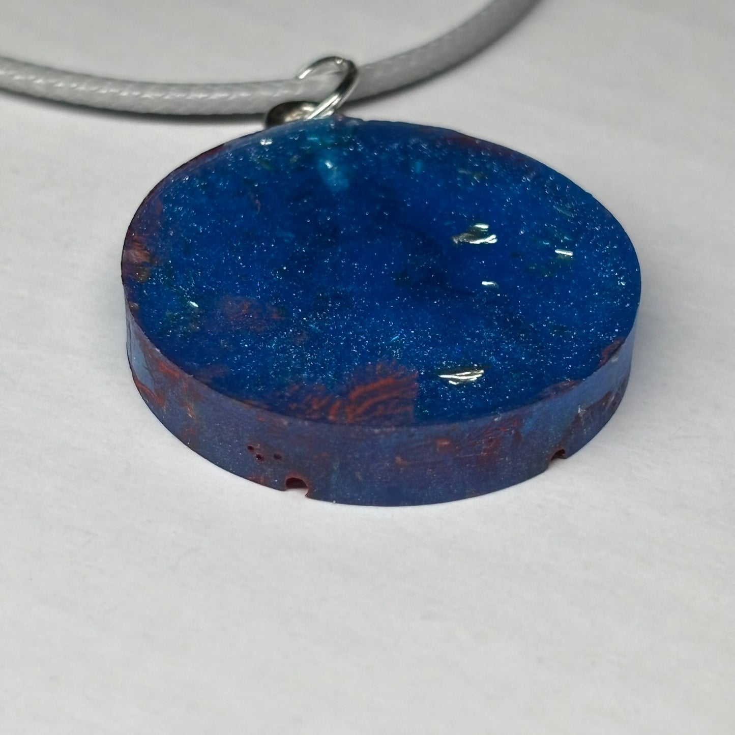 Blue Pawn - Handmade Resin Chess Necklace