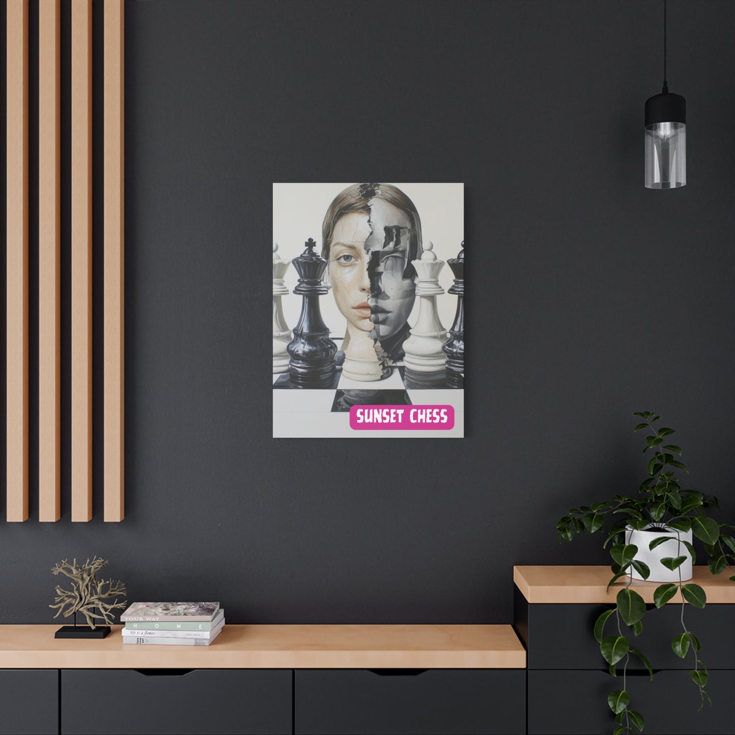 Two Face - Canvas Chess Print 24"x32"