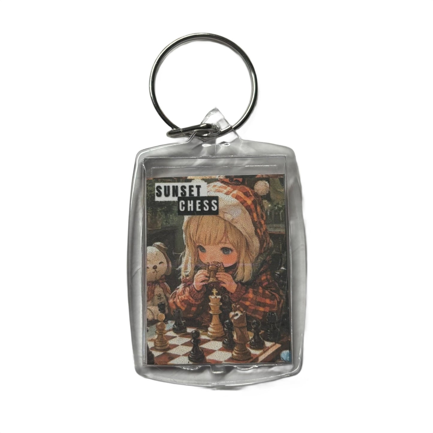 Cute Anime - Chess  Photo Keychain