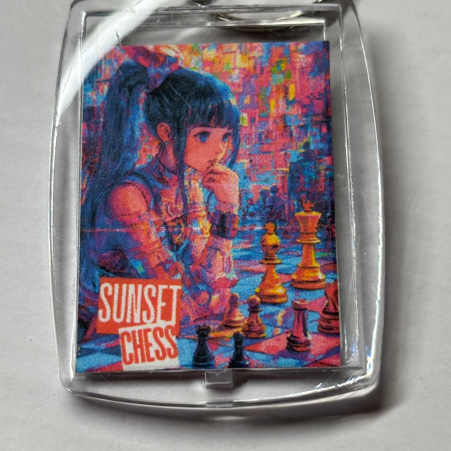 Colorful Anime - Chess  Photo Keychain