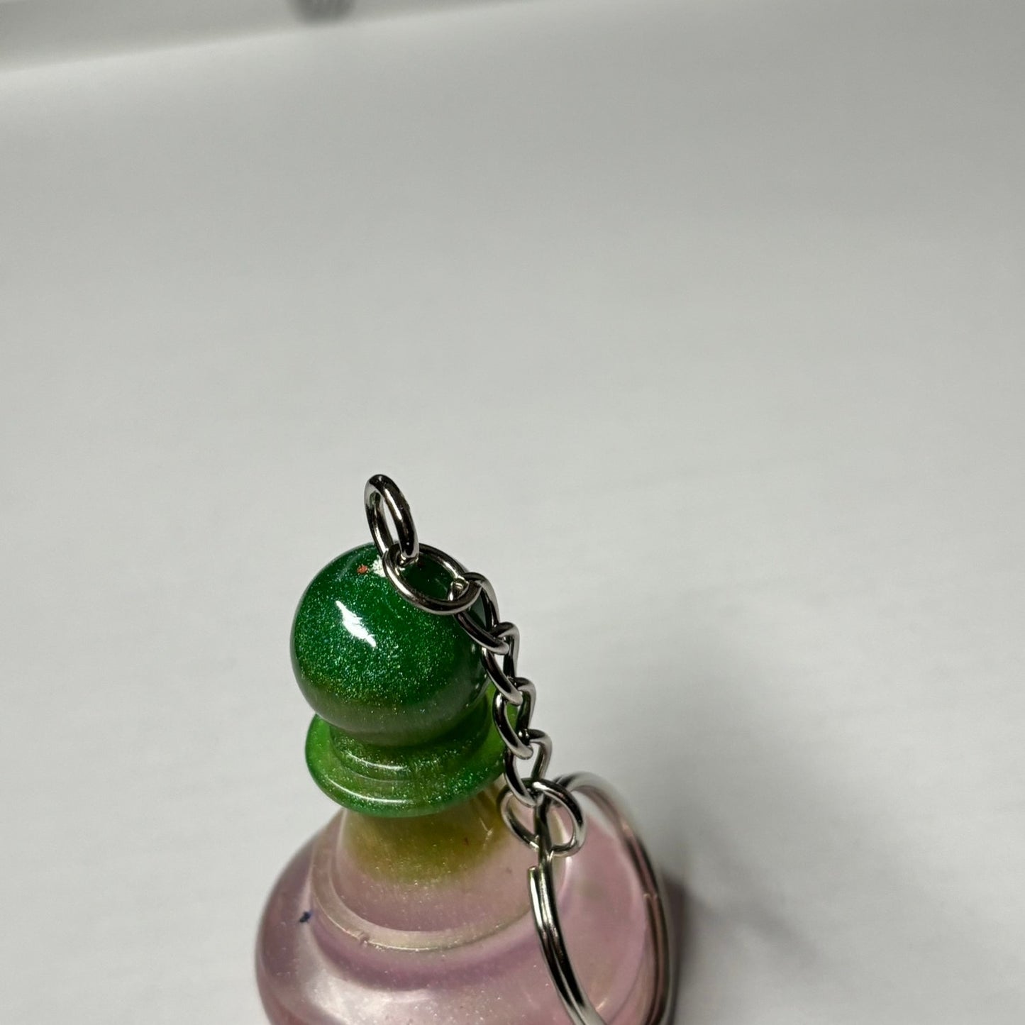 Pink Bottom Pawn - Handmade Resin Keychain - Large Edition
