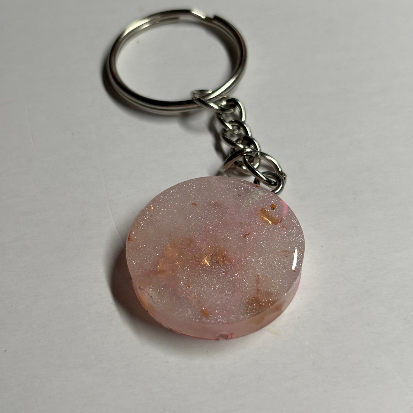 White Cherry Sakura - Handmade Resin Keychain - Flat Edition