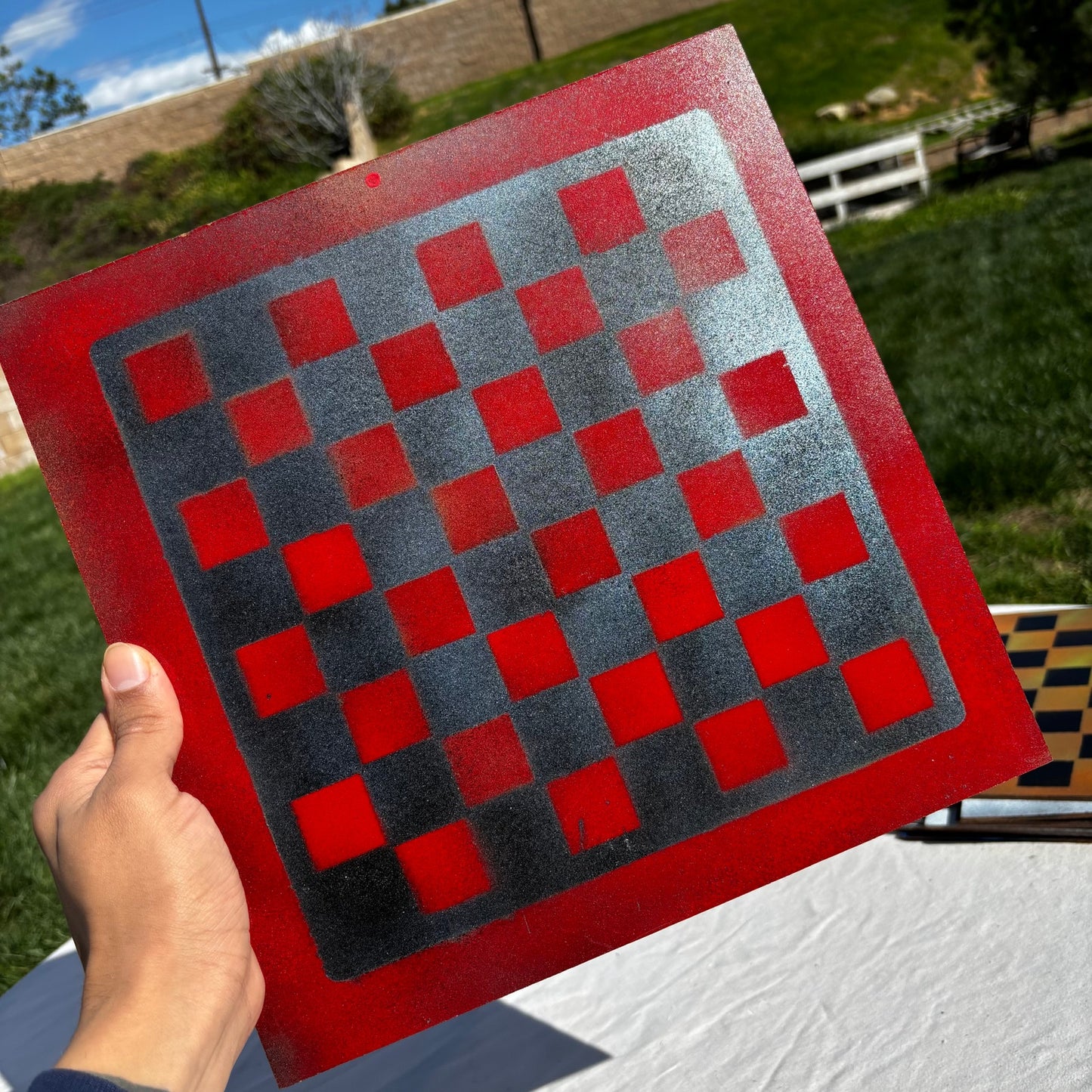 Emperor's Red - Painted Chess Set