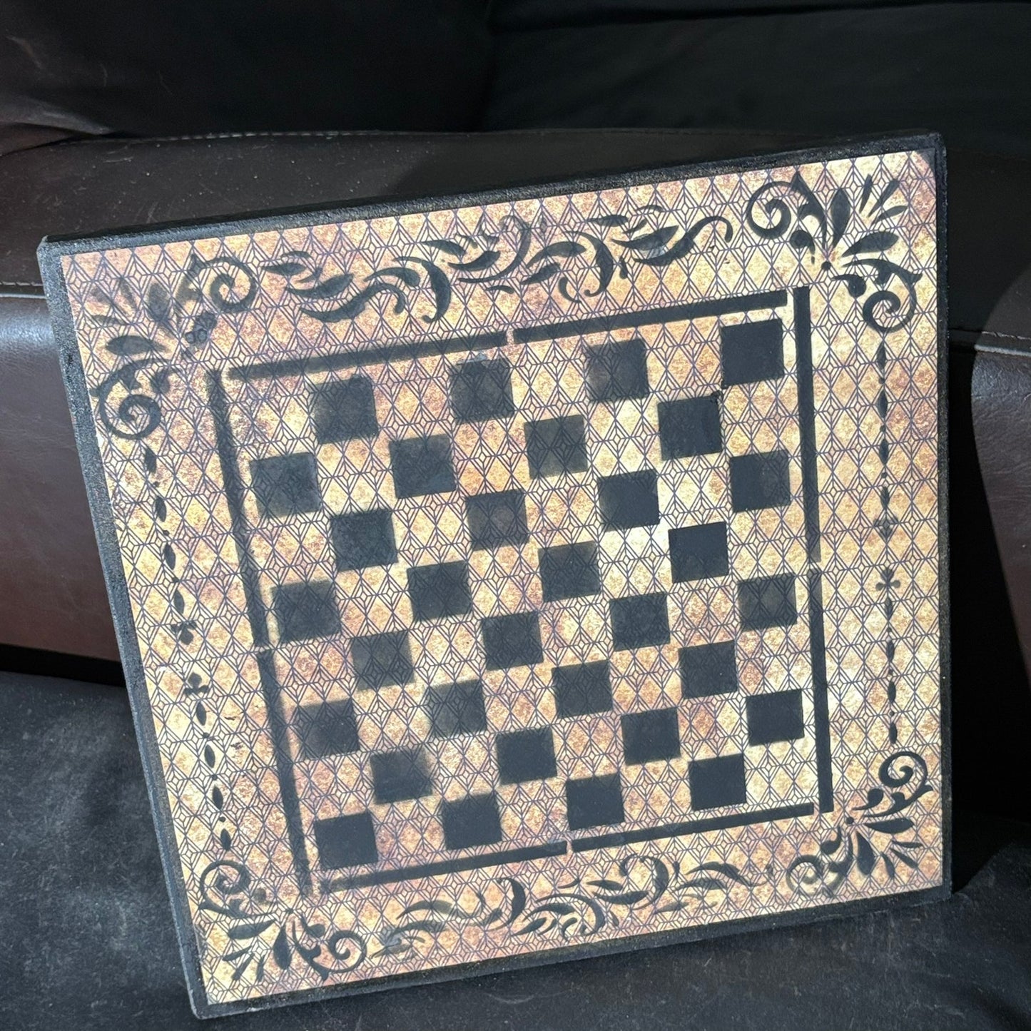 Vintage Brown - Scrapbook Chess Board