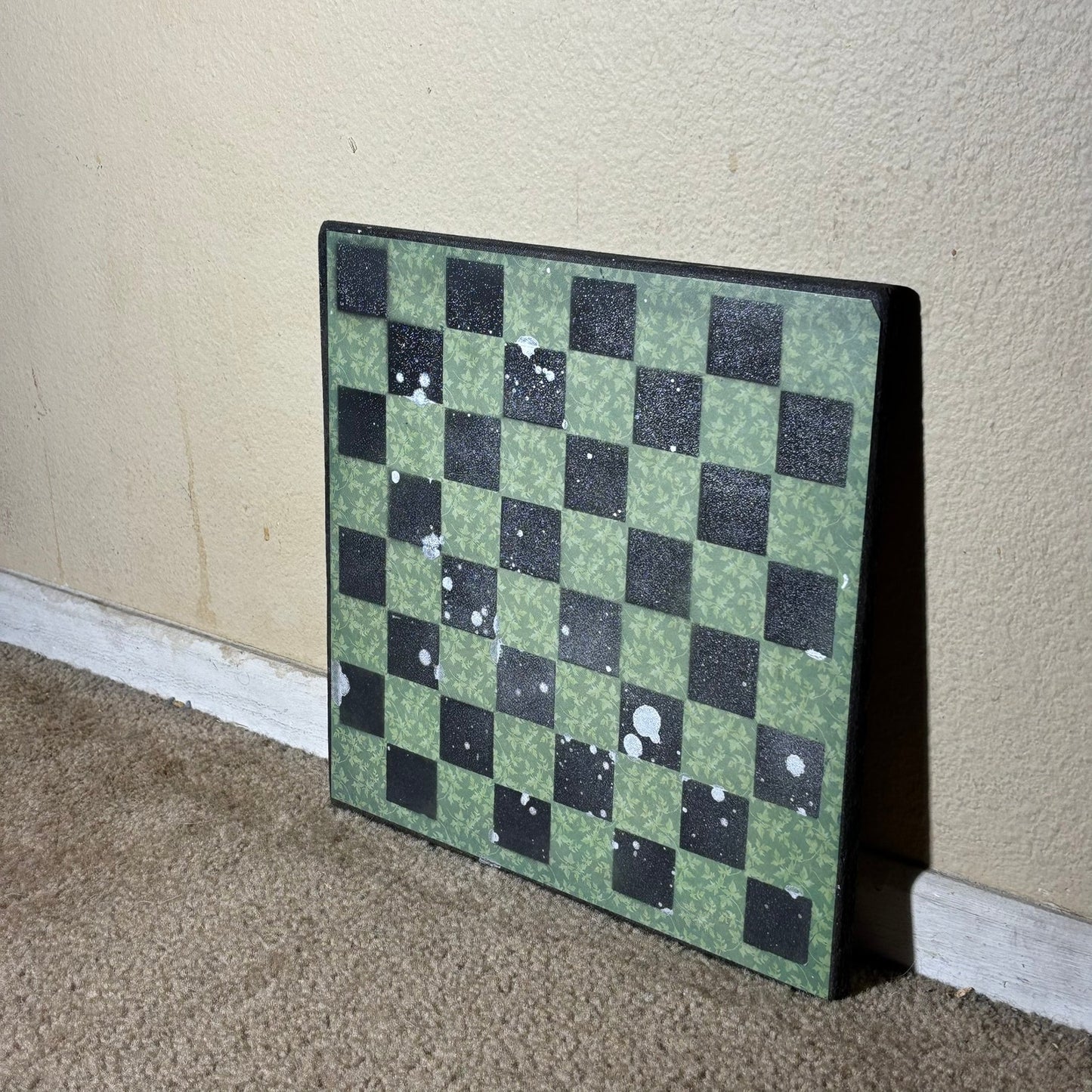 Chrome Drip Green - Scrapbook Chess Board
