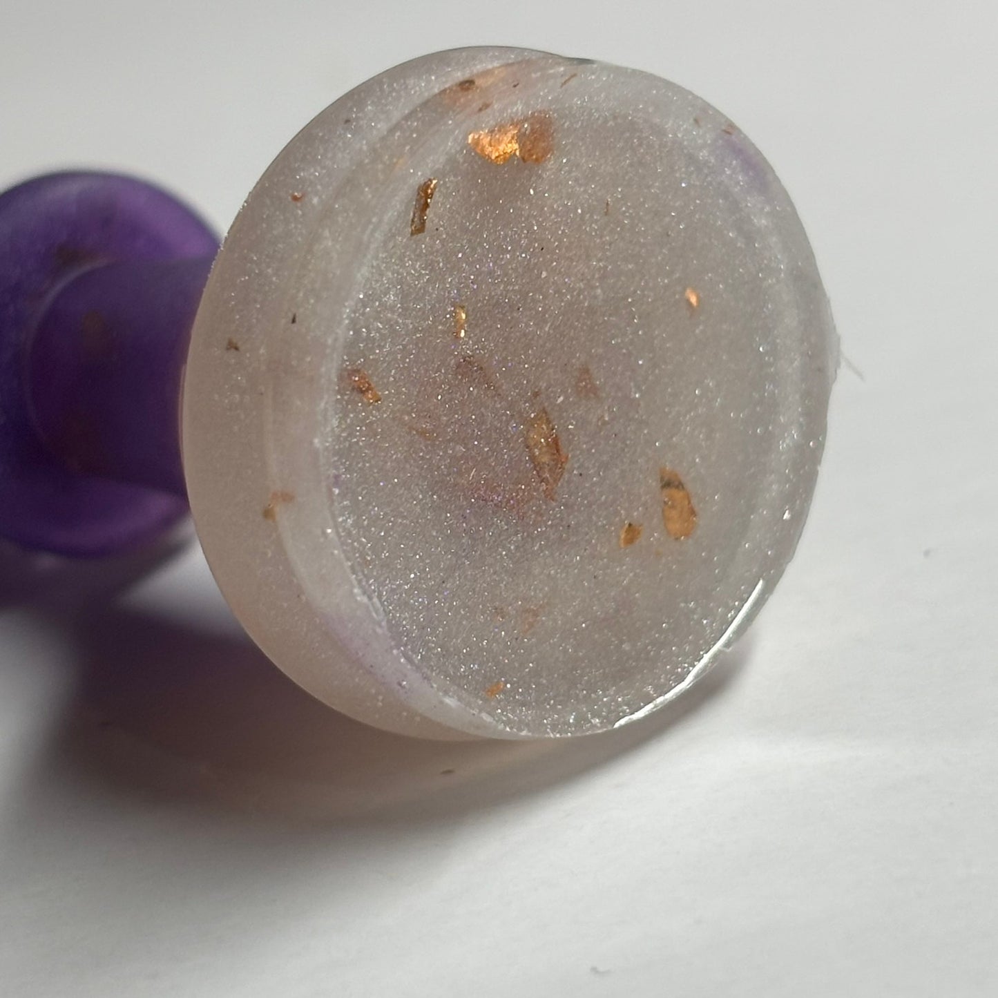 Purple White Crystal Queen - Handmade Resin Keychain