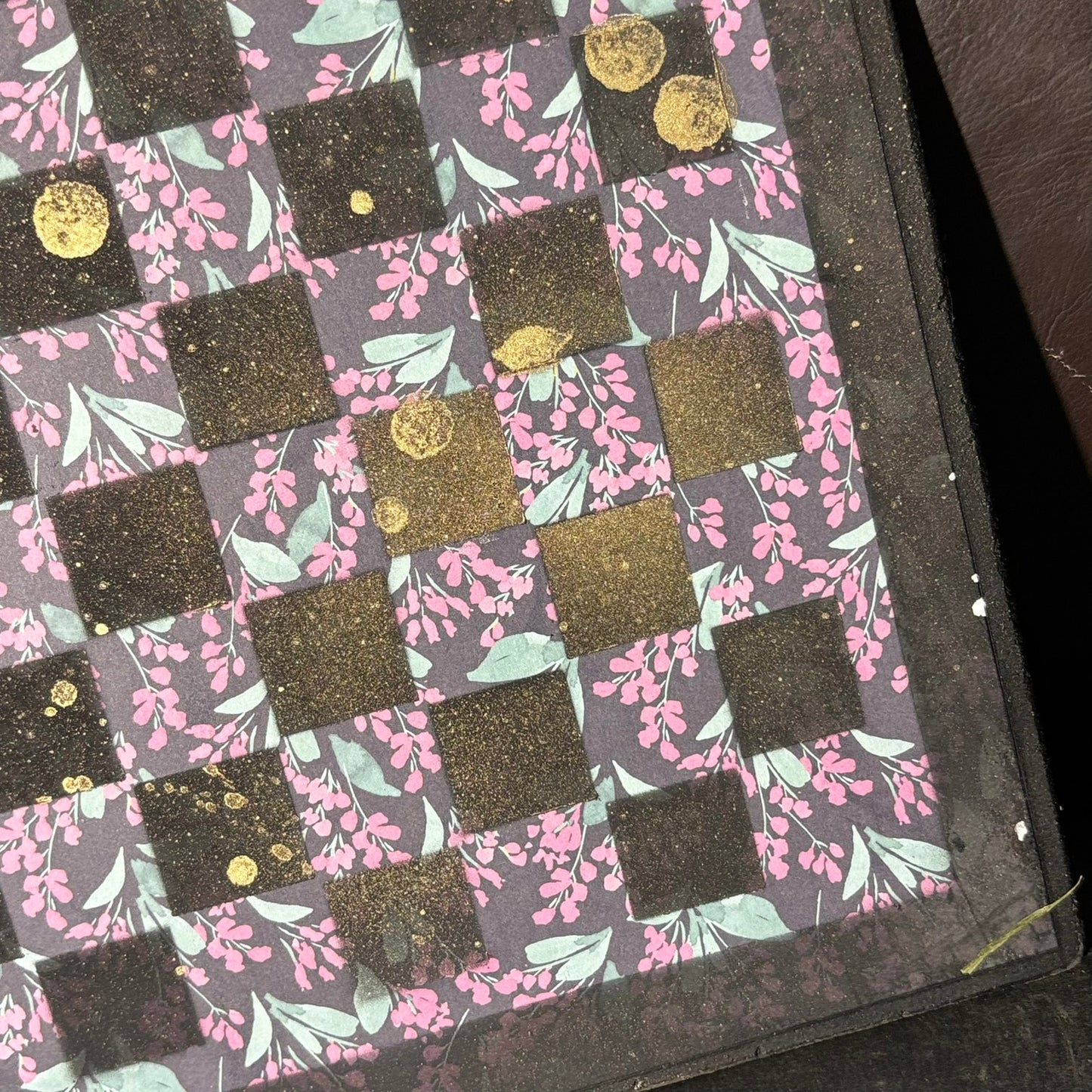 Beautiful Flowers - Scrapbook Chess Board