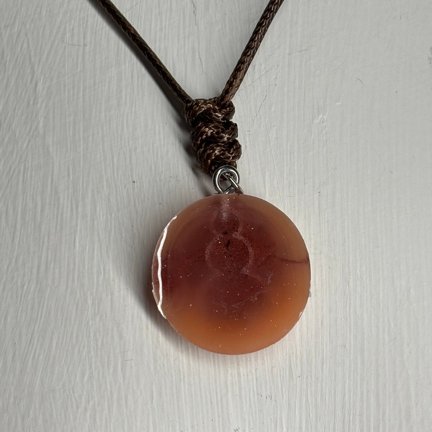 Sploosh Brown Pawn - Handmade Resin Chess Necklace