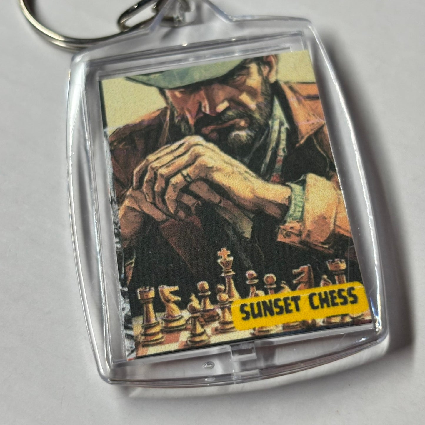 Cowboy - Chess  Photo Keychain