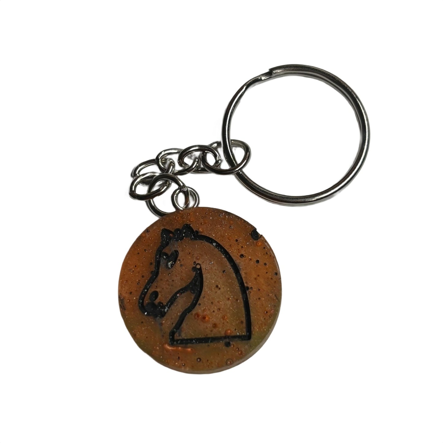 Knight From The Ashes - Handmade Resin Keychain - Flat Edition