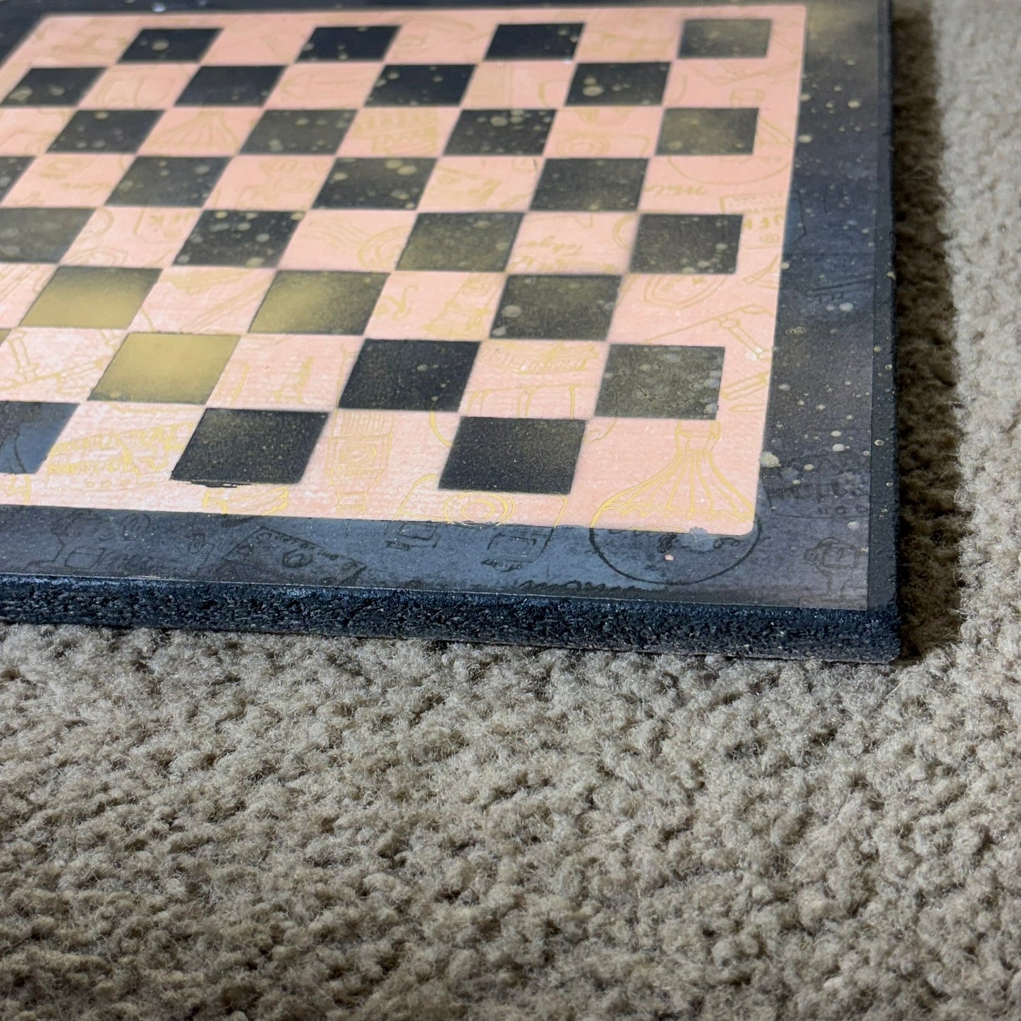 Peach Gold - Scrapbook Chess Board