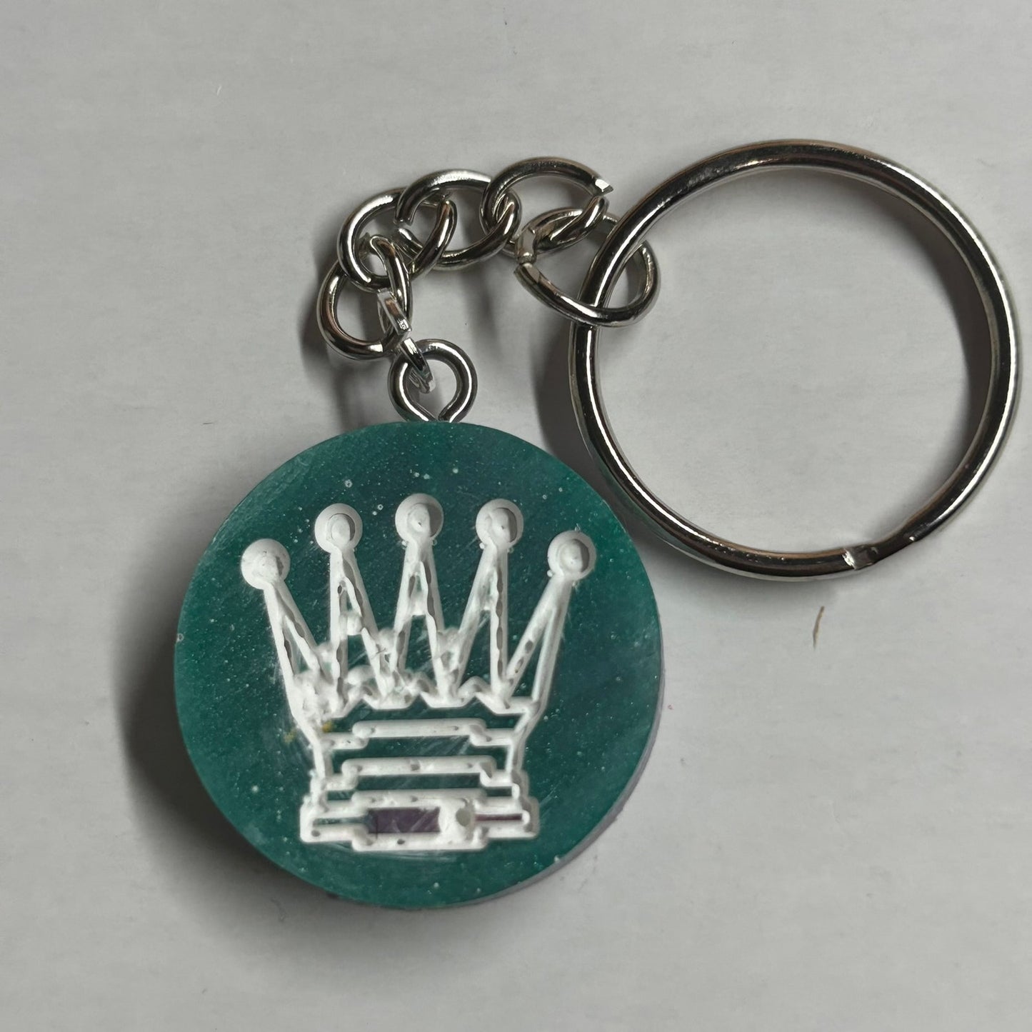 Aquatic Green Queen - Handmade Resin Keychain