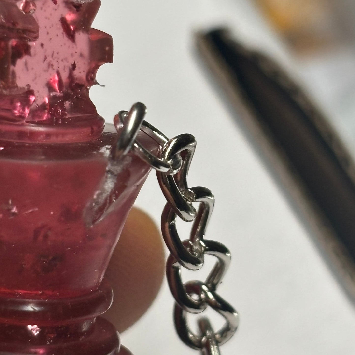 Red Crystal King - Handmade Resin Keychain