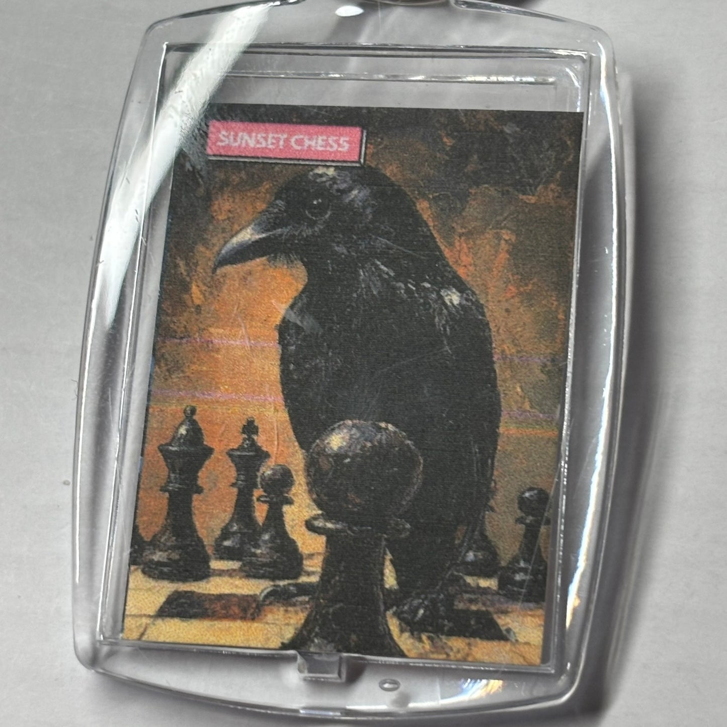 Ravens Pawn - Chess  Photo Keychain