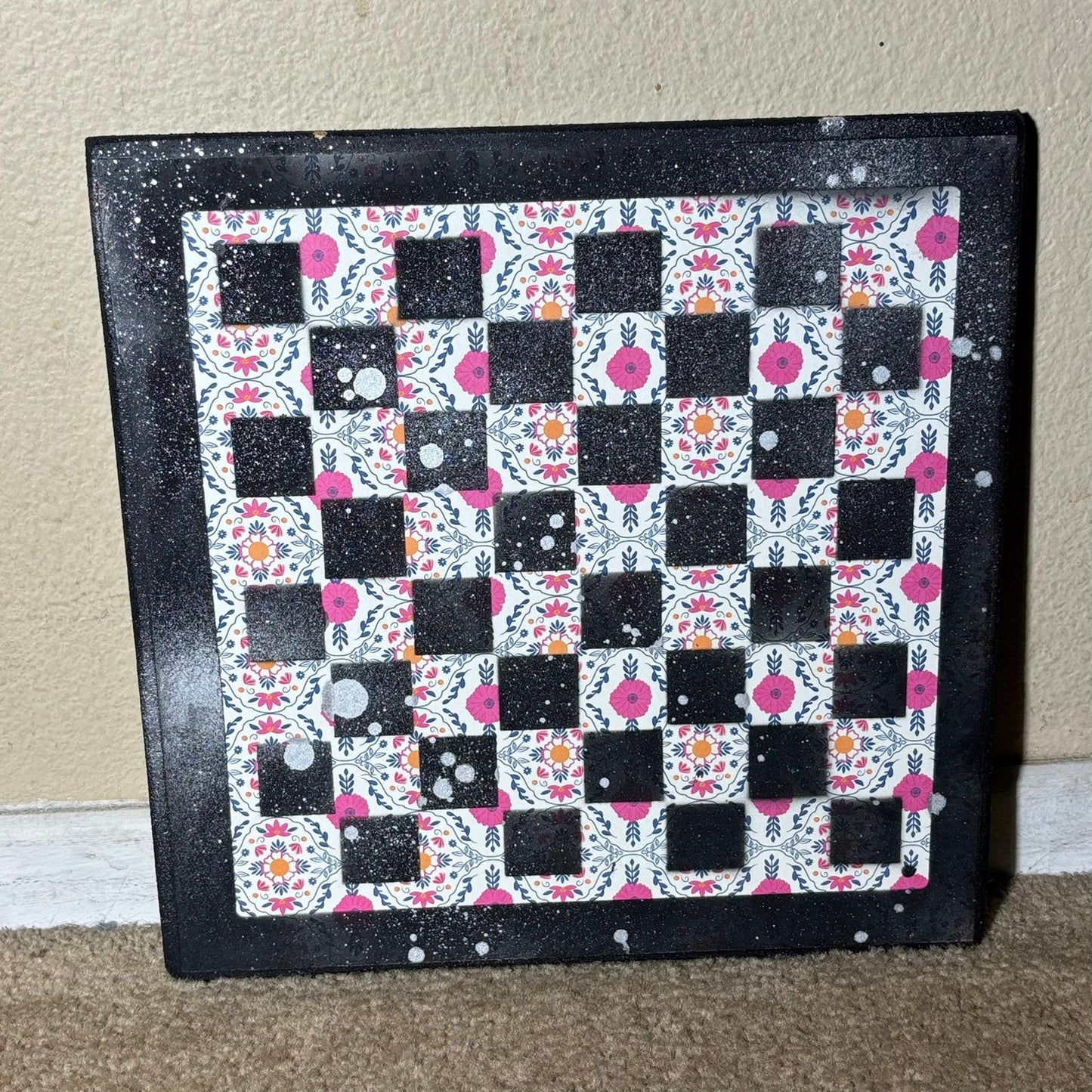Vintage Pattern - Scrapbook Chess Board