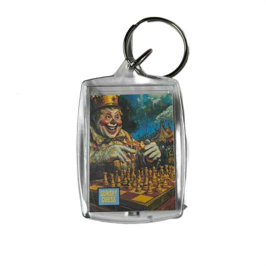 Clown Show - Sunset Chess Photo Keychain