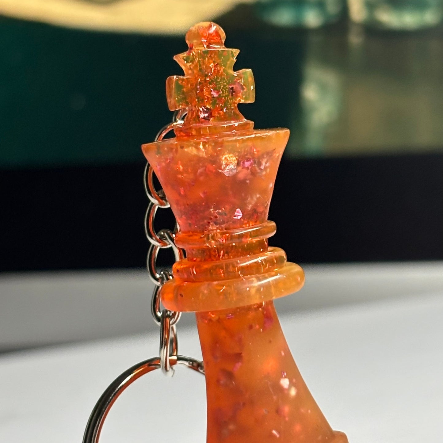 Orange  King - Handmade Resin Keychain