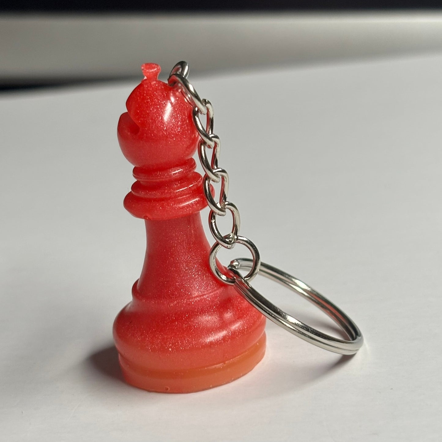 Fire Red - Handmade Resin Keychain