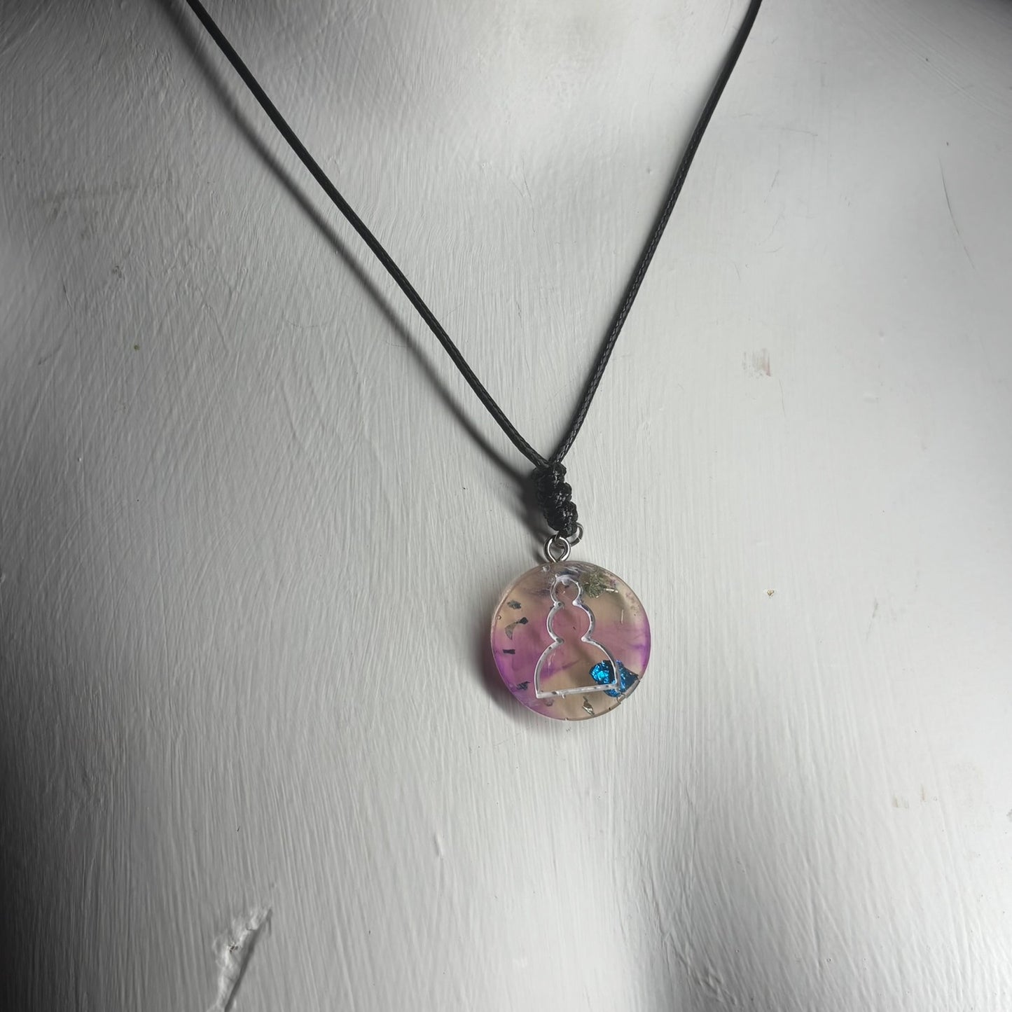 Splendid Pink Pawn - Handmade Resin Chess Necklace