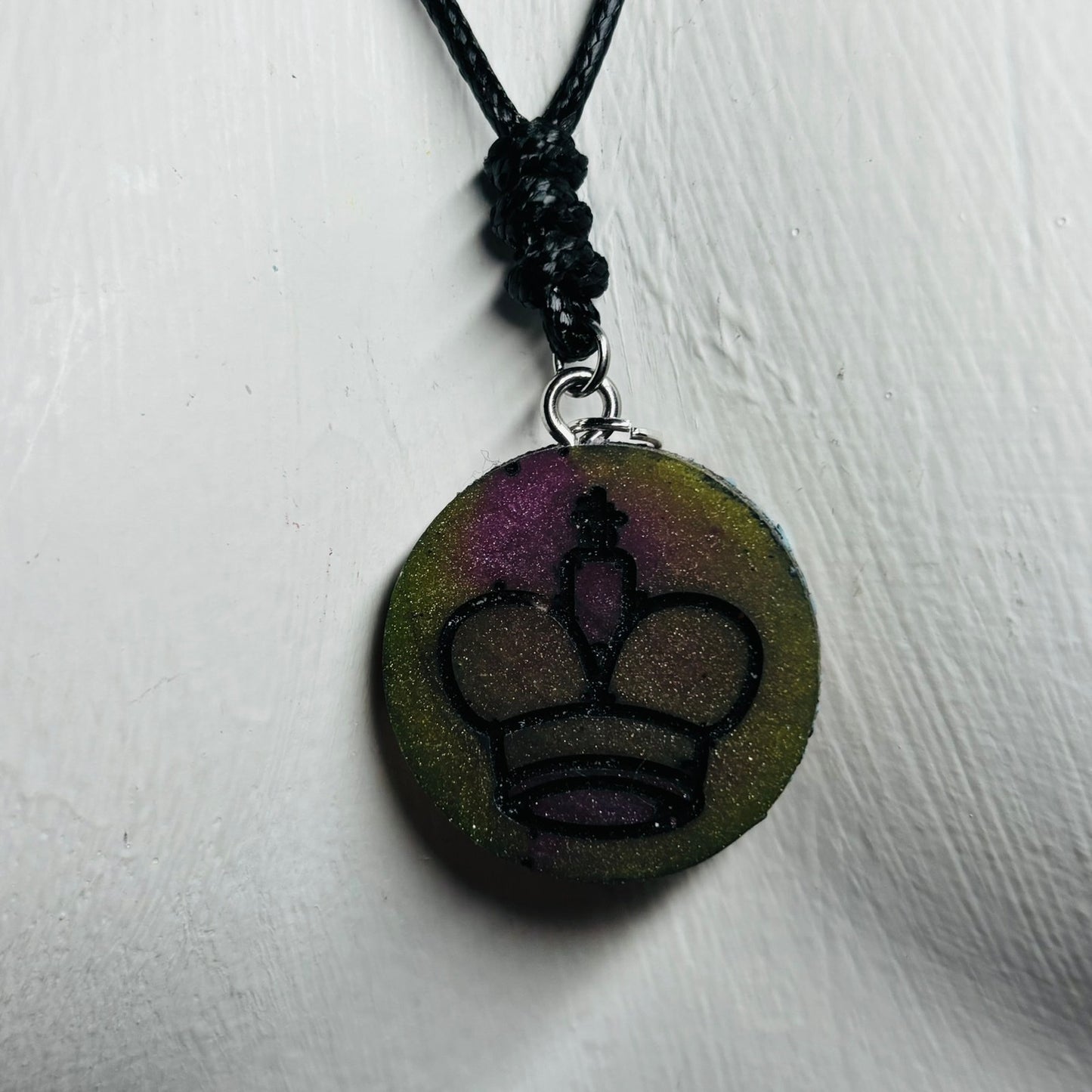 Dark King - Handmade Resin Chess Necklace
