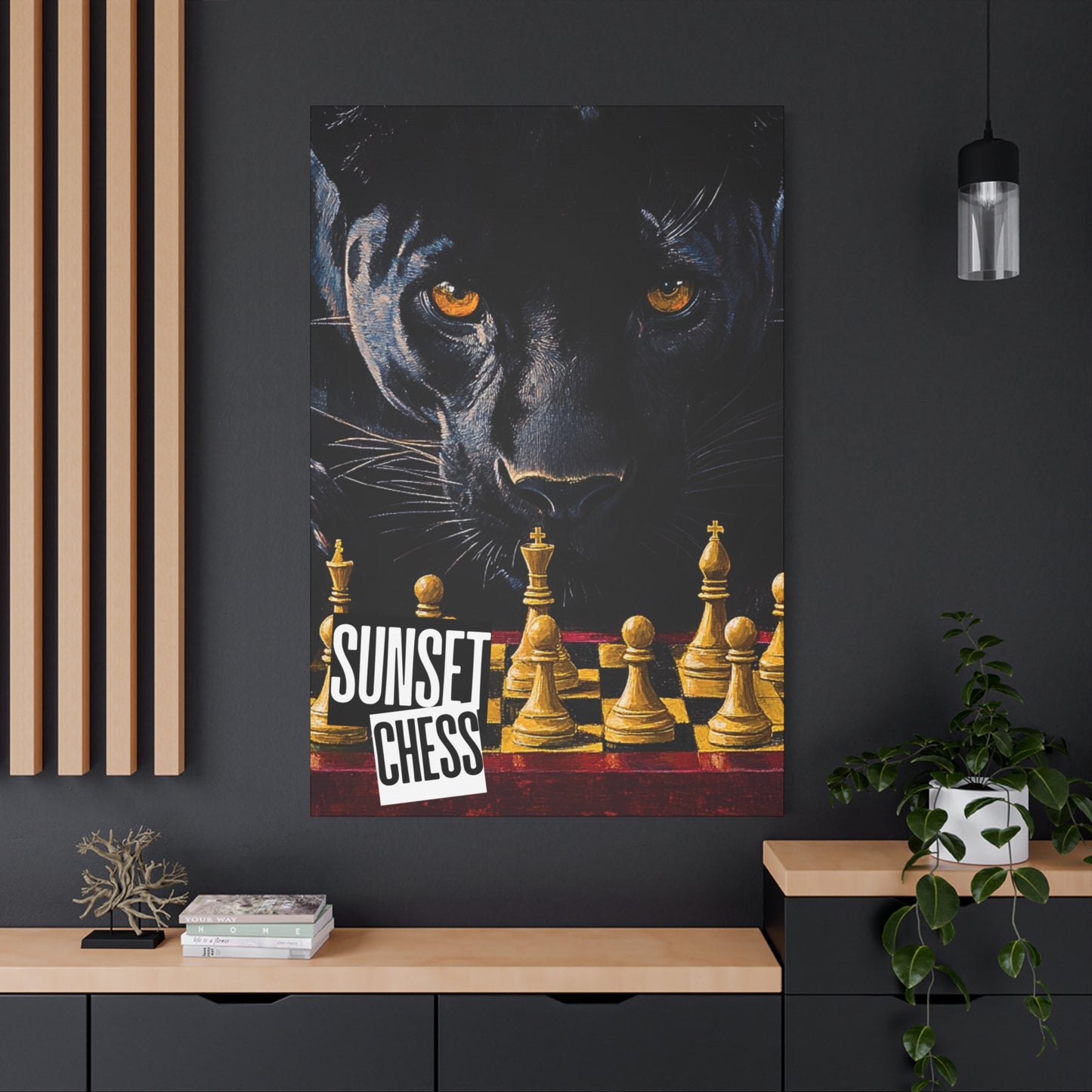 Black Panther - Canvas Chess Print 40"x60"