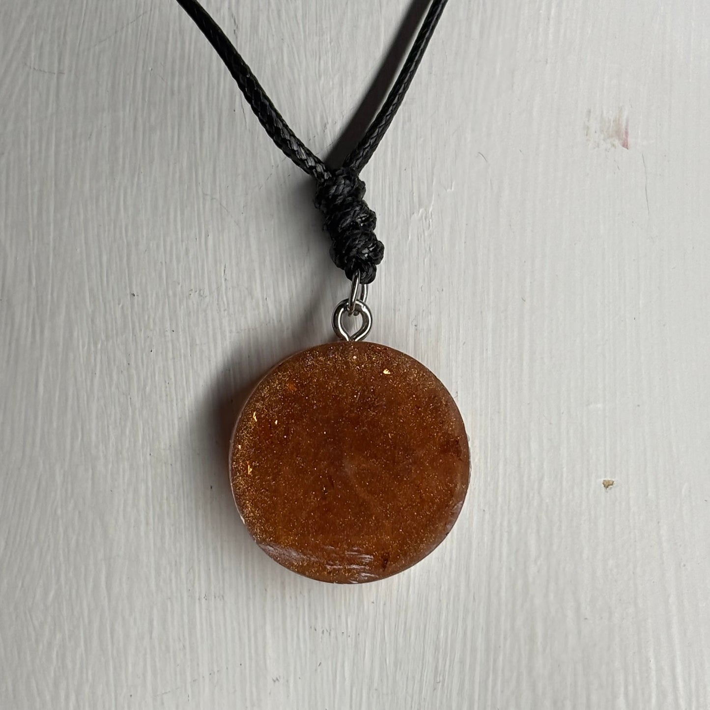 Vintage Bronze Knight - Handmade Resin Chess Necklace