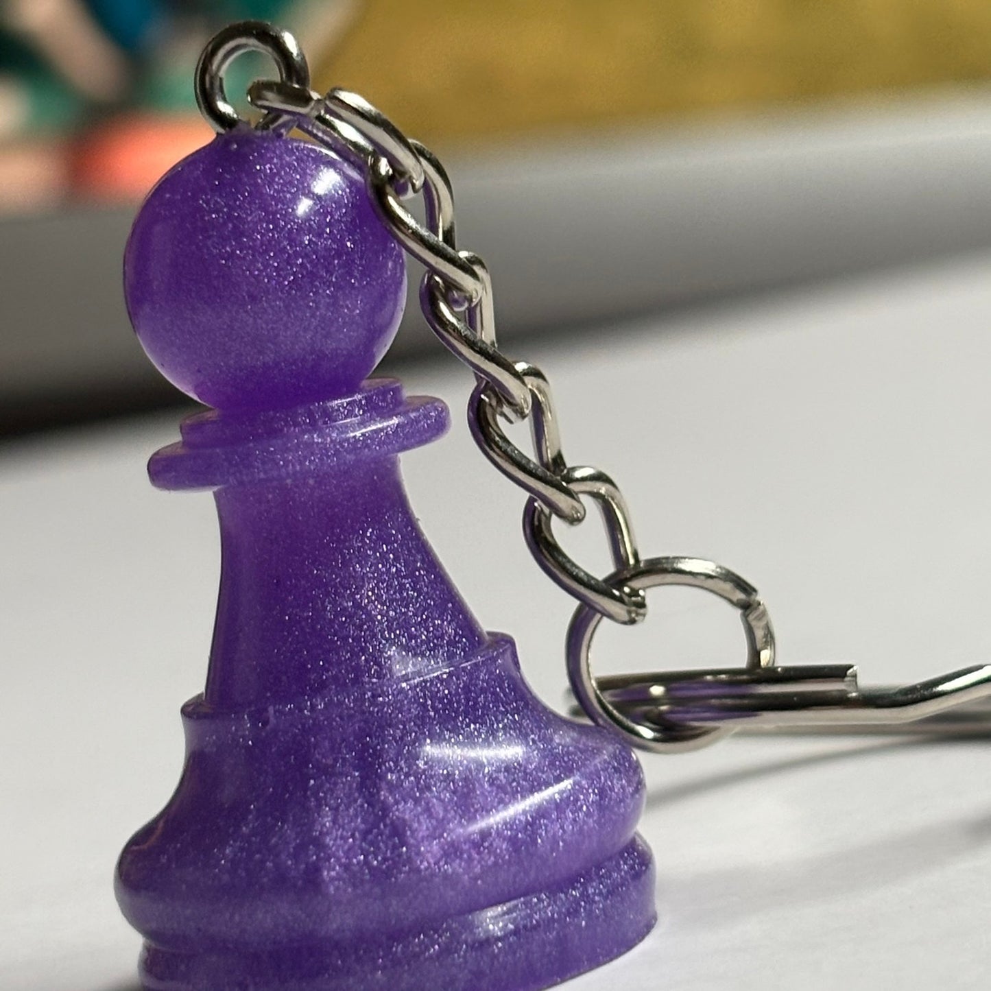 Purple Pawn - Handmade Resin Keychain