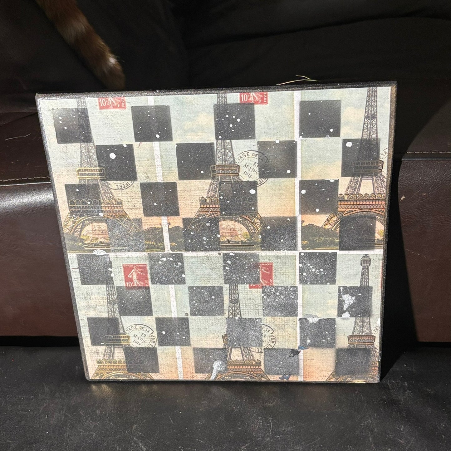 Vintage Tower - Scrapbook Chess Board