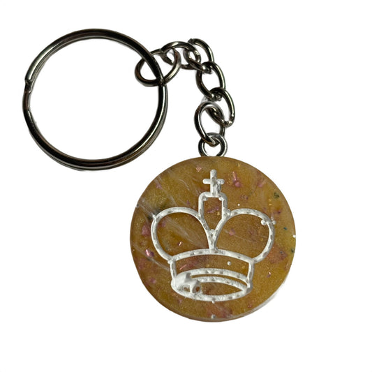 Banana King Royal - Handmade Resin Keychain - Flat Edition
