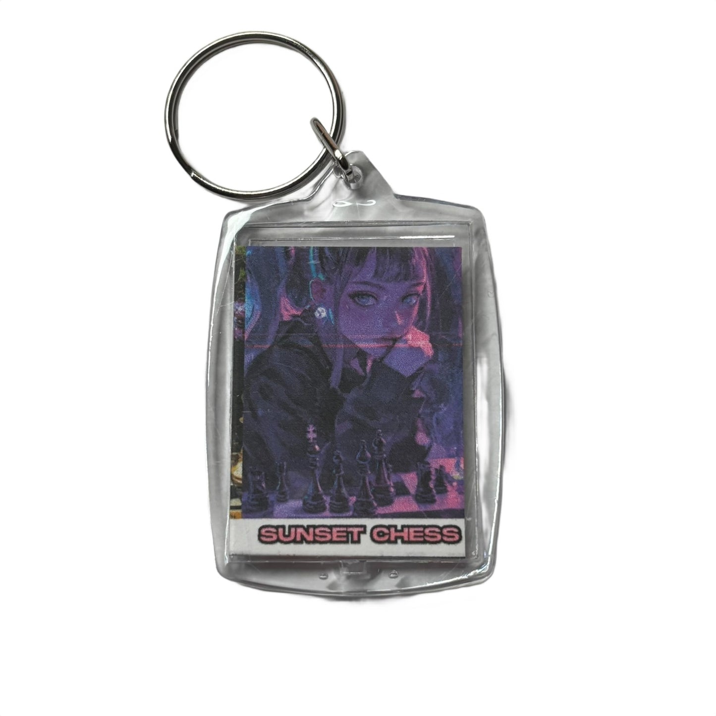 Purple Anime - Chess  Photo Keychain