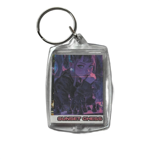 Purple Anime - Chess  Photo Keychain