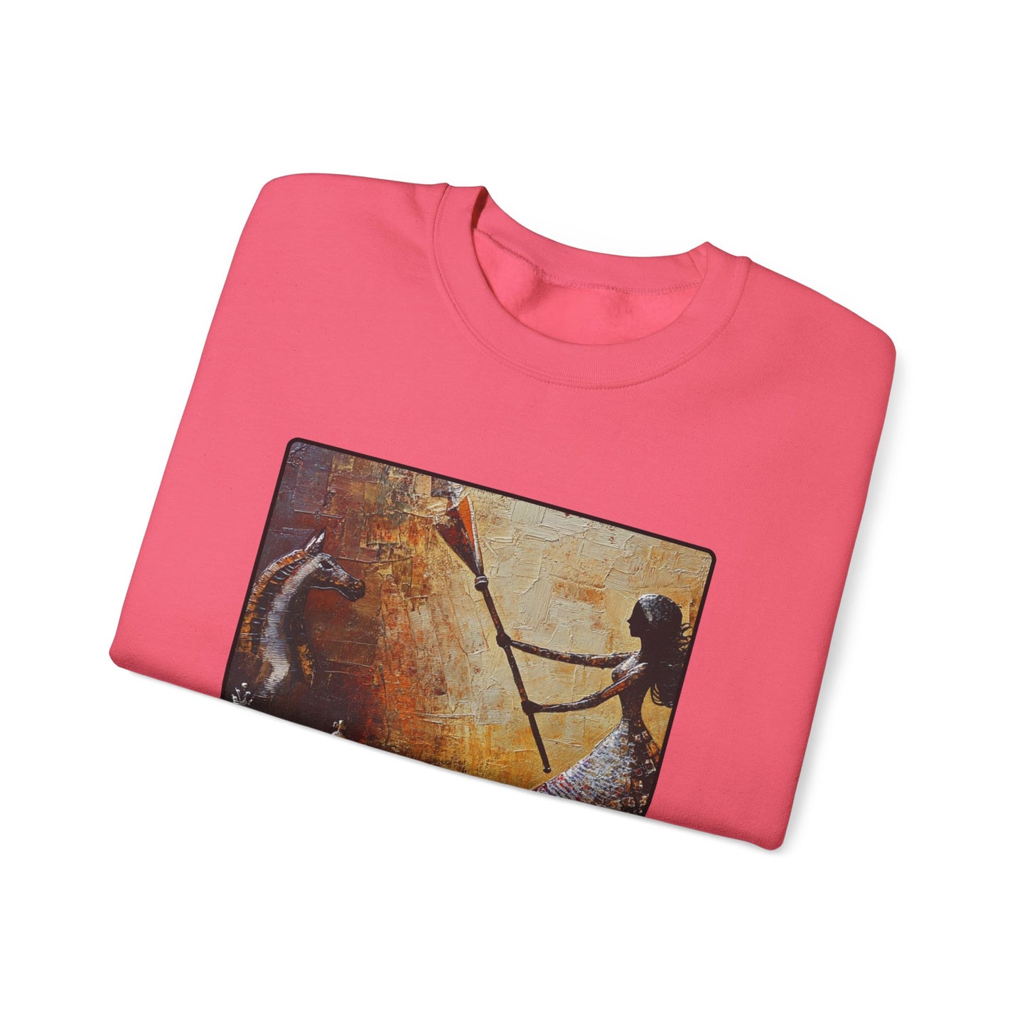 The Queen's Defense - Pink Chess Crewneck Sweater
