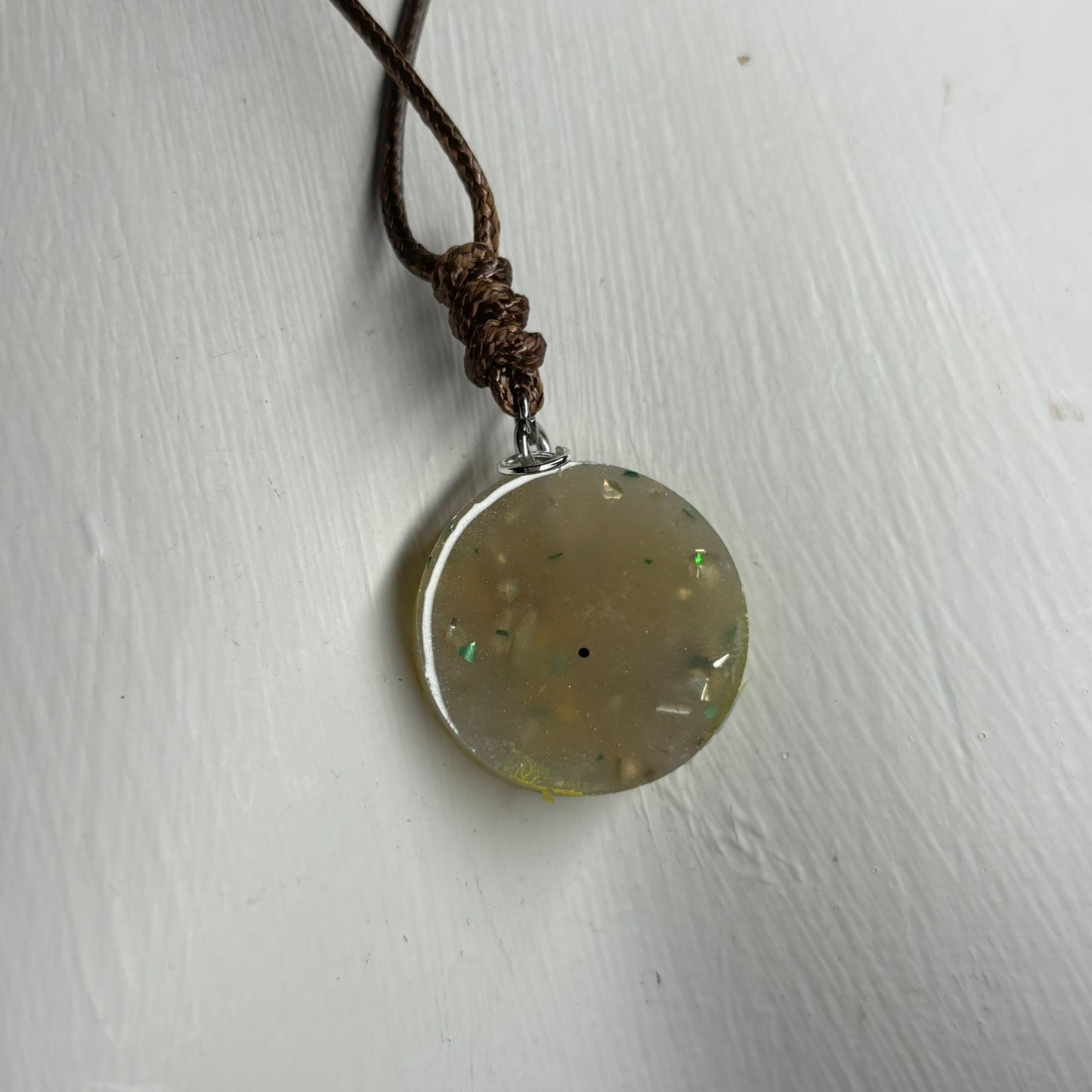 Old Yellow Queen - Handmade Resin Chess Necklace