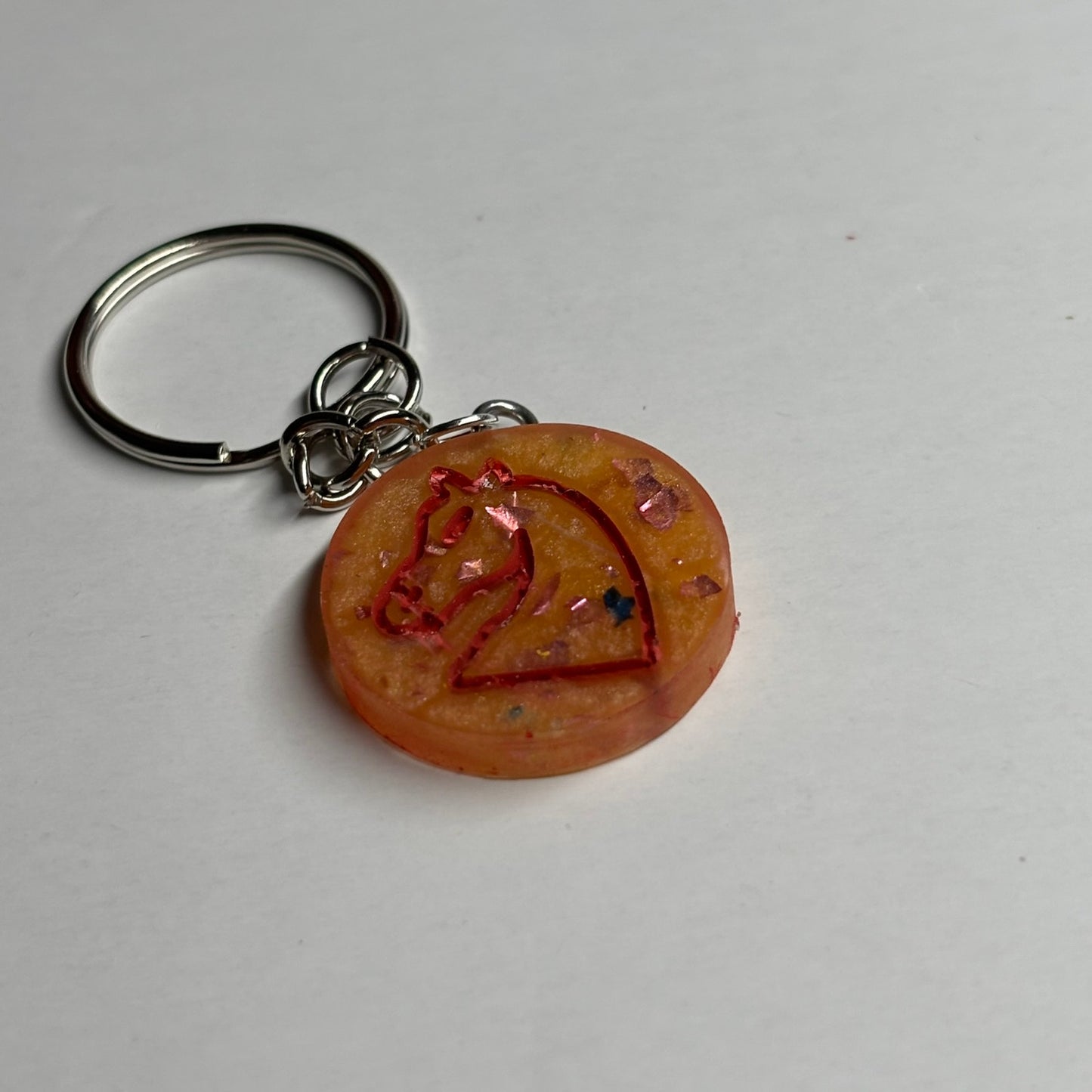 Flaming Knight - Handmade Resin Keychain