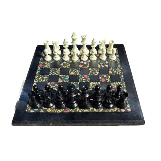 Vintage Flowers - Scrapbook Chess Set