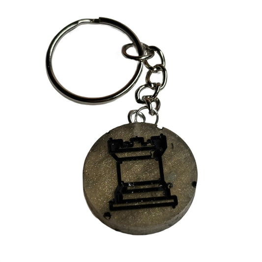 Simple Rook - Handmade Resin Keychain - Flat Edition