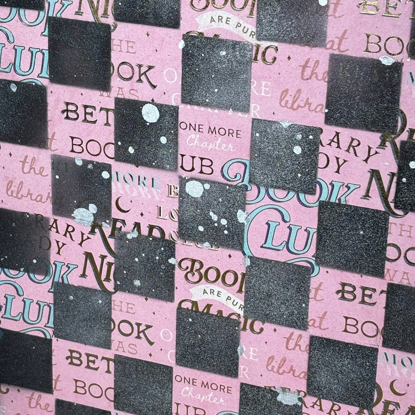 Pink Black Book Club - Scrapbook Chess Board