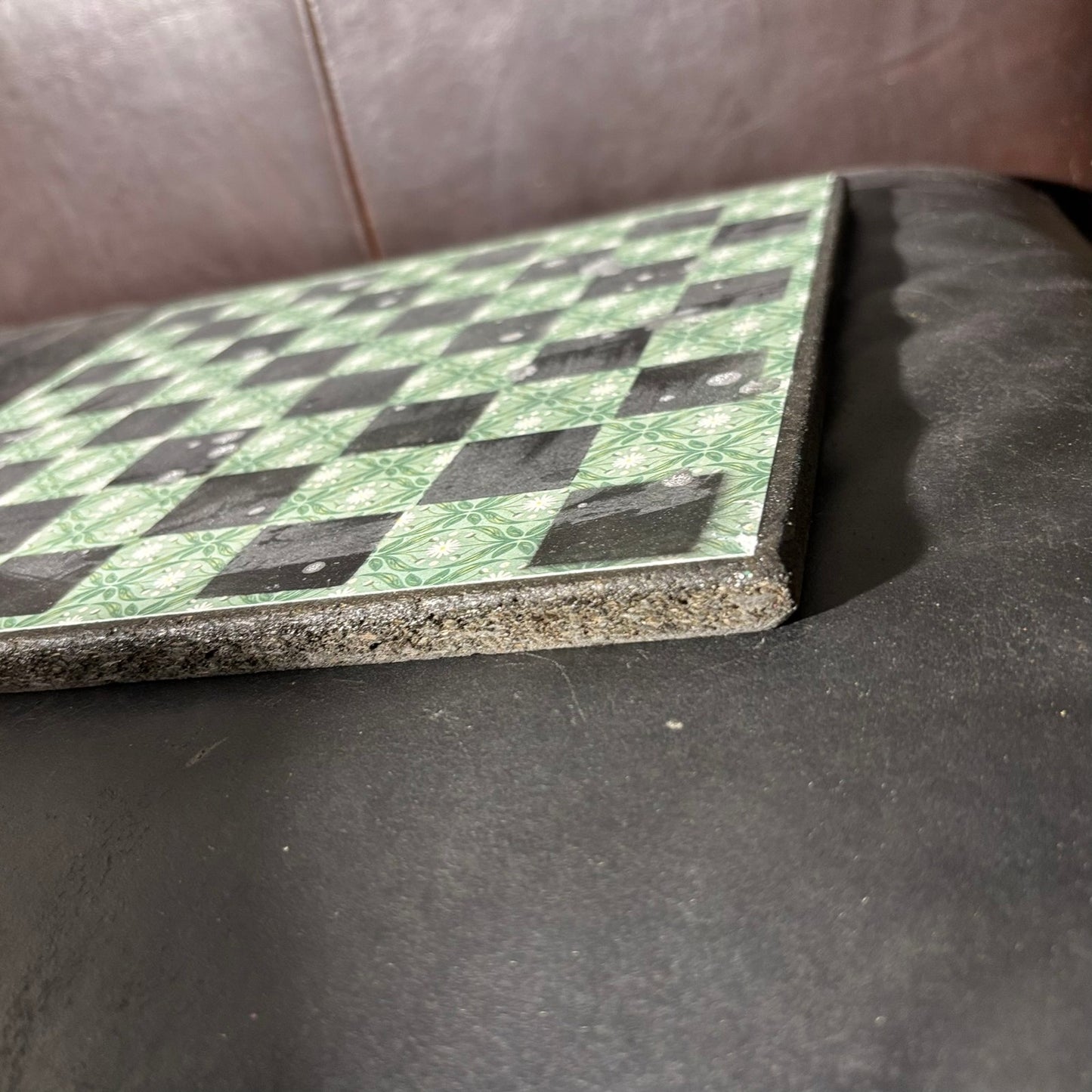 Green & Black - Scrapbook Chess Board