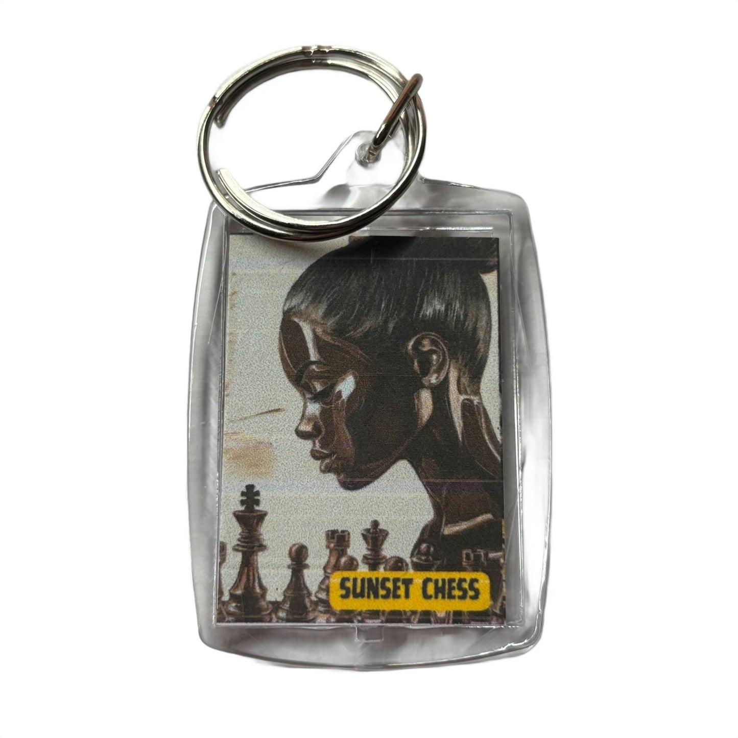 Chocolate Woman - Chess  Photo Keychain