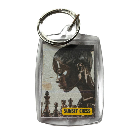 Chocolate Woman - Chess  Photo Keychain