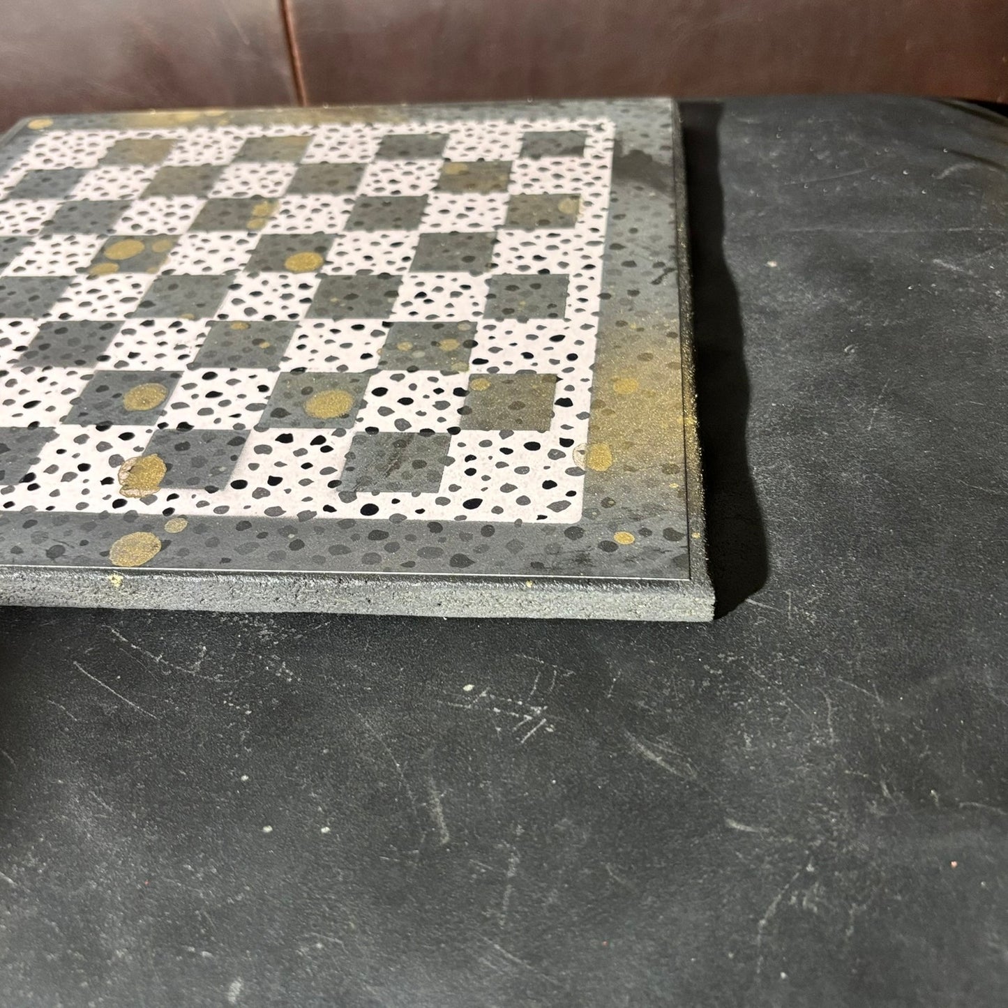Golden Splatter - Scrapbook Chess Board