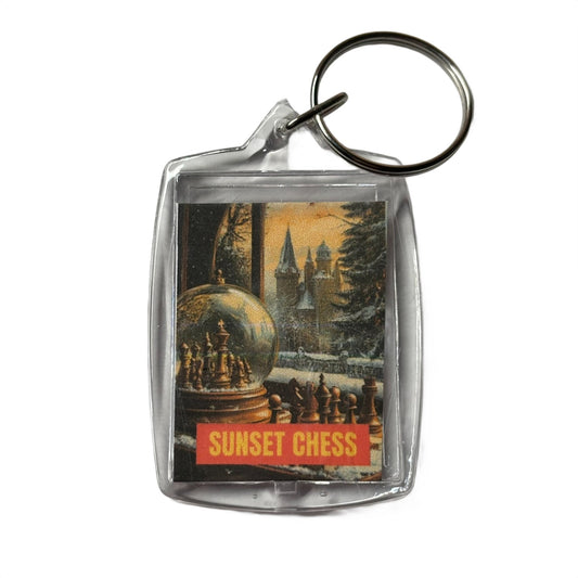 Snow Globe - Chess  Photo Keychain