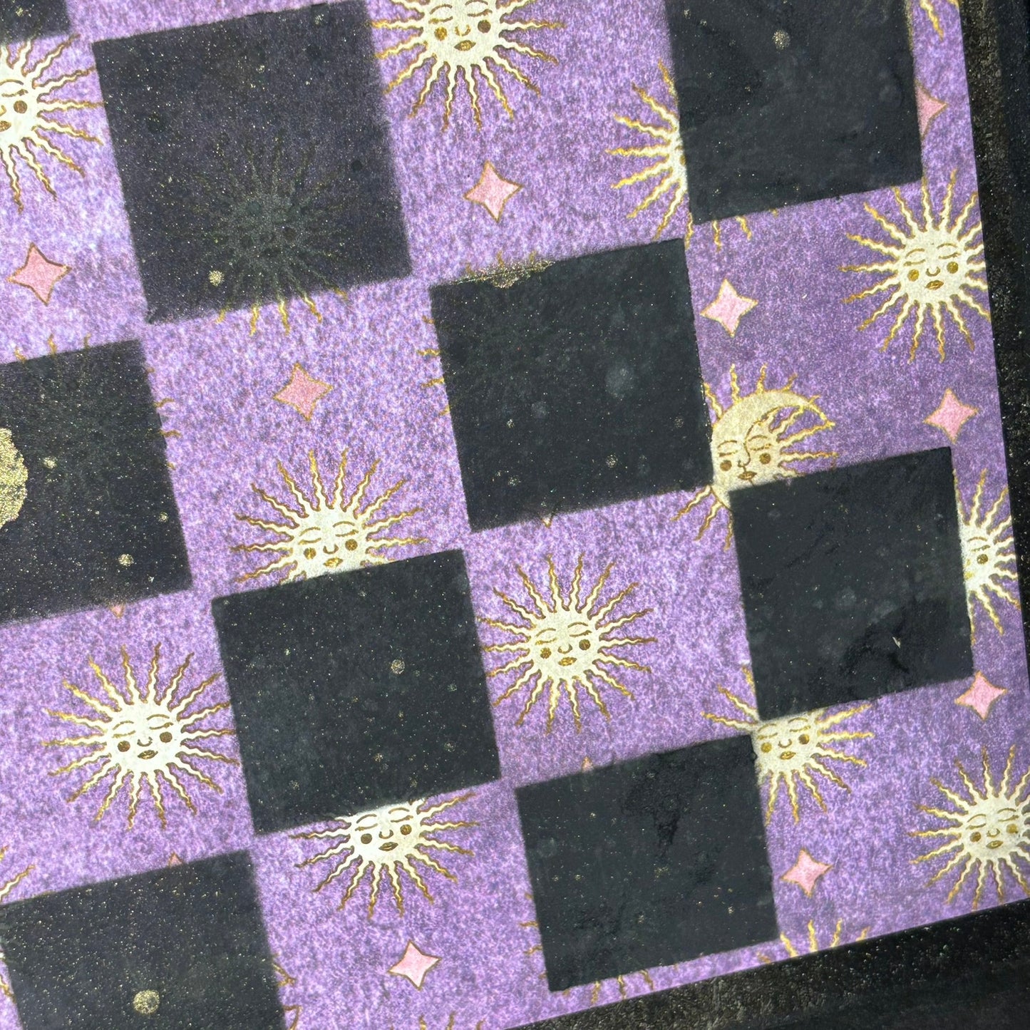 Happy Sun Purple - Scrapbook Chess Board