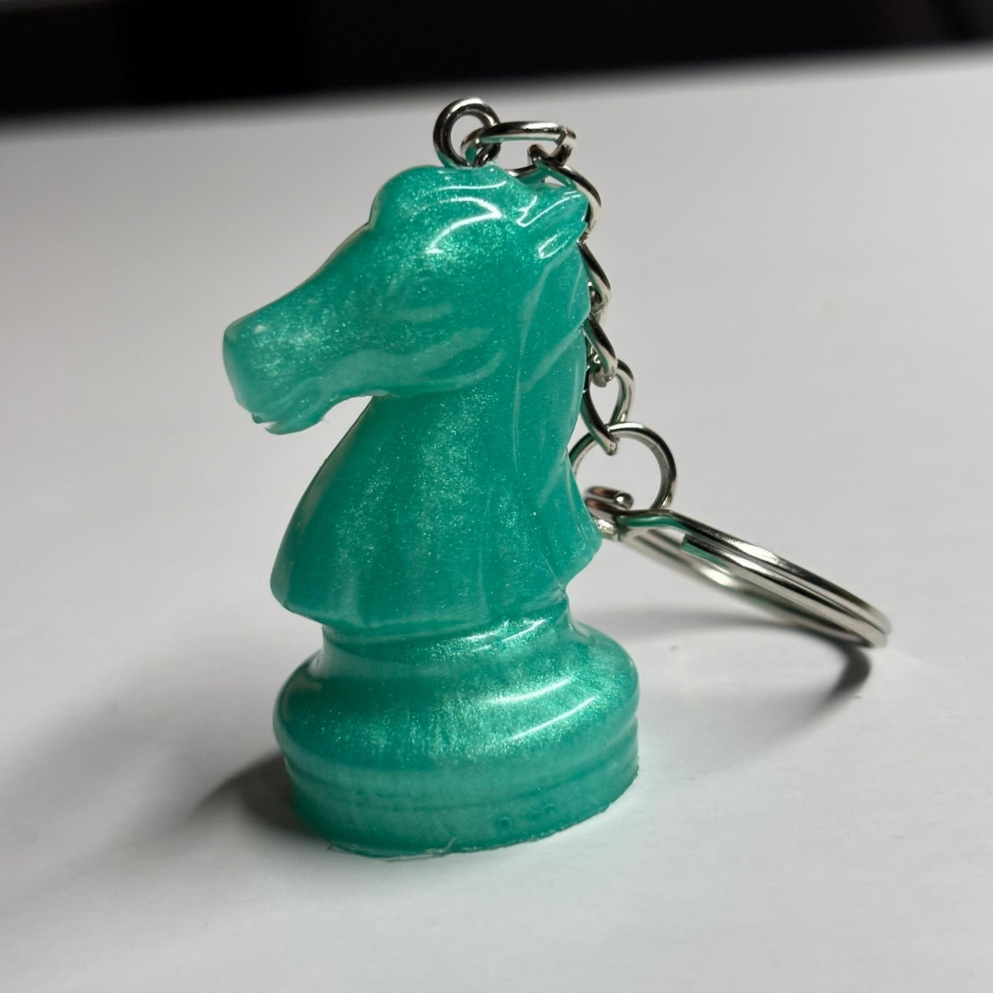 Solid Green Knight - Handmade Resin Keychain