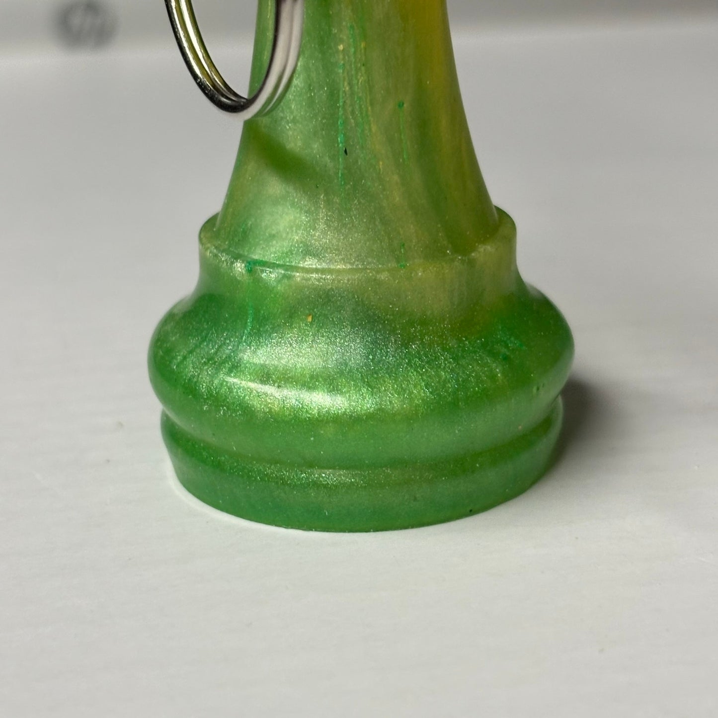 Lemon Green Queen - Handmade Resin Keychain - Large Edition