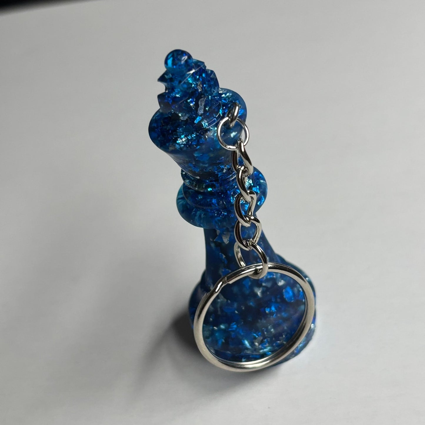 Hyper Crystal Blue King - Handmade Resin Keychain