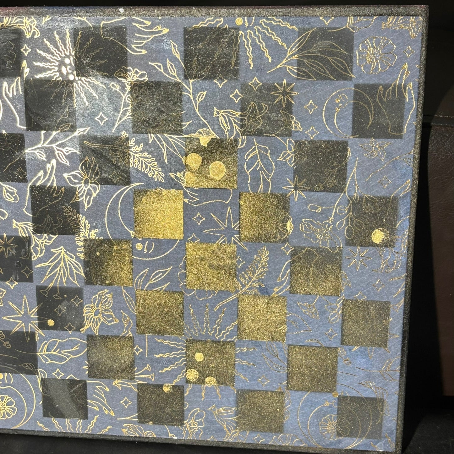 Navy Blue Gold - Scrapbook Chess Board