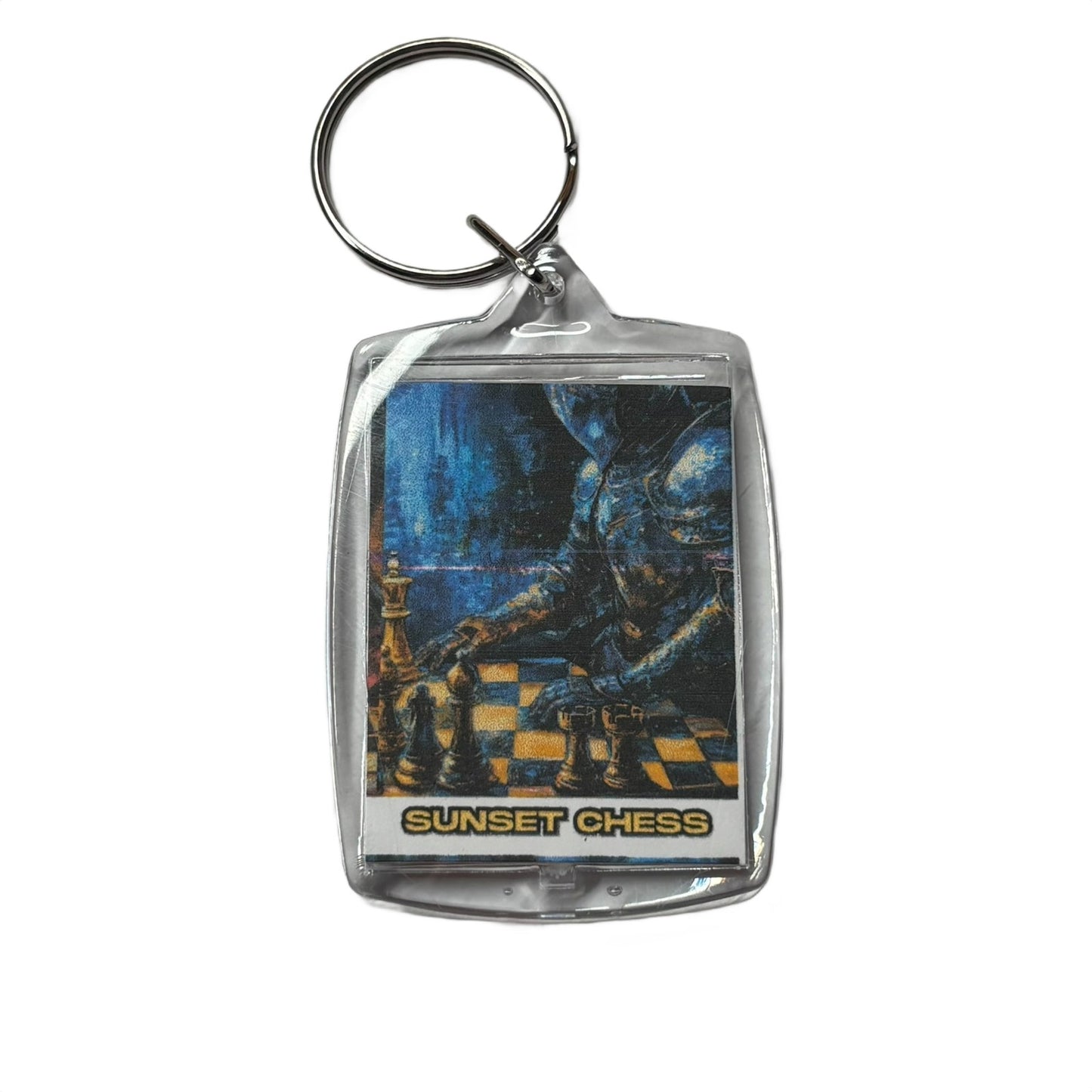 Blue Knight - Chess  Photo Keychain