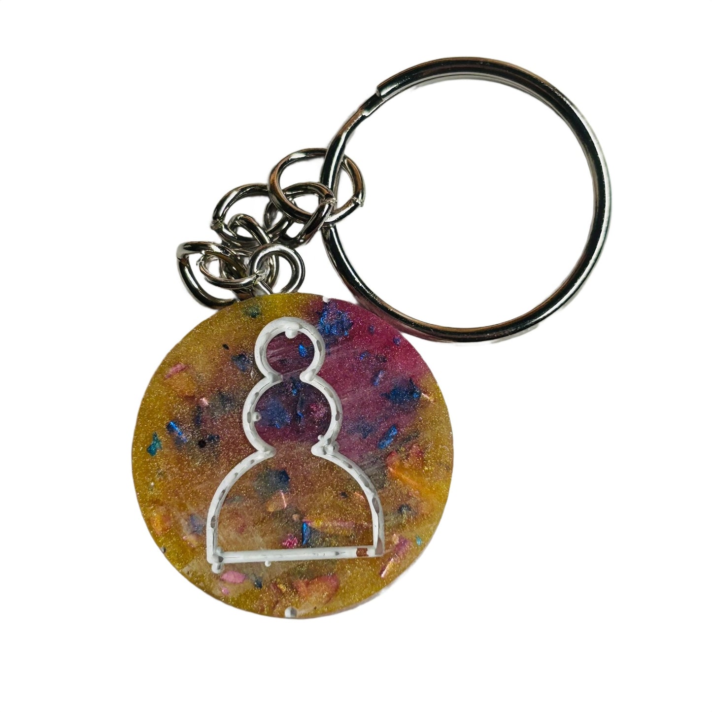 Yellow Pink Pawn - Handmade Resin Keychain